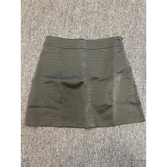 NWT Lulus Womens Black Snake Print Faux Leather Mini Skirt Size S I9S2380 - Picture 2 of 8